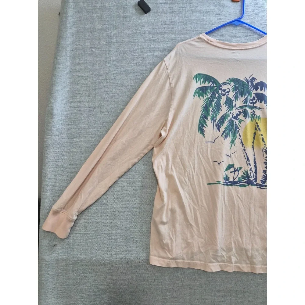 Levi's Shirt Mens XL Pink Palm Trees & Sun Graphic Relaxed Fit Everyday Wear